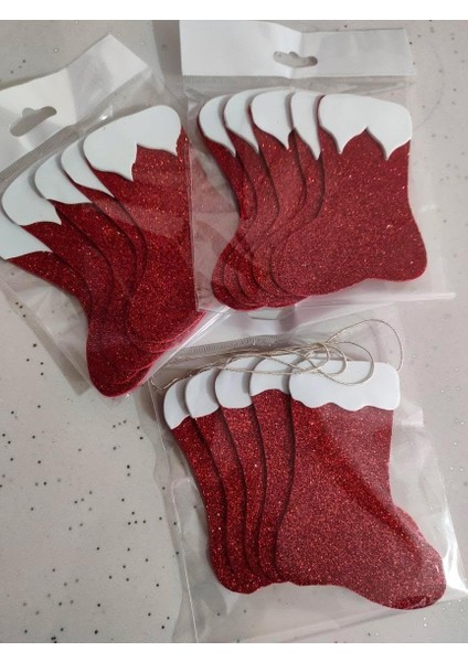 Yılbaşı Konseptli Eva Dekorasyon Süsler (4 Farklı Paket-16 Tek Parça Süs)