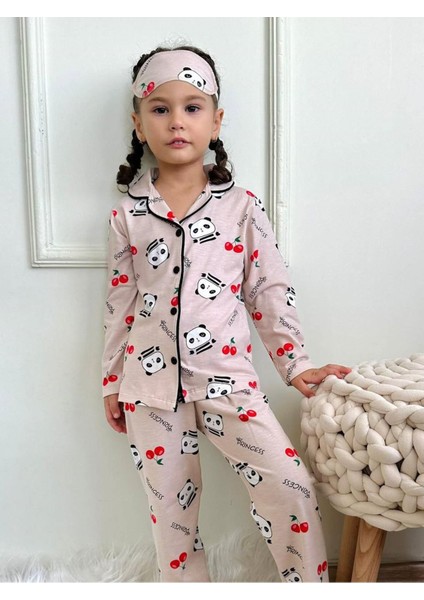 Pjkö Ayıcık Desenli Pembe Uzun Kollu Önden Düğmeli Kız Çocuk Pijama Takımı 4-12 Yaş 715U fiyatları