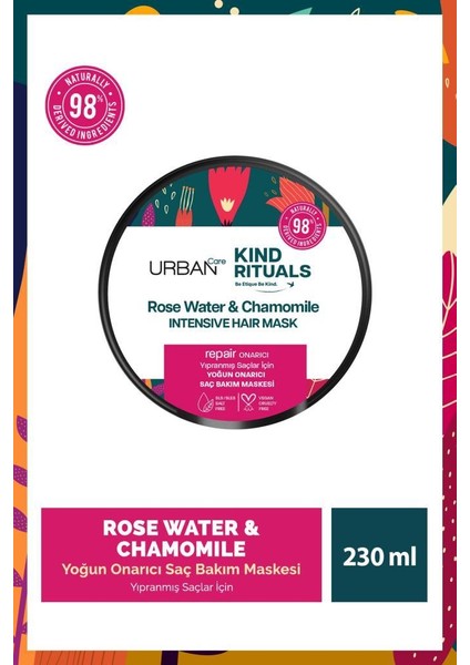 Kind Rituals Rose Water Chamomile Saç Bakım Maskesi 230 ml
