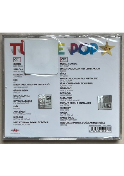 Türkçe Pop 2019 Çift CD 25 Şarkı