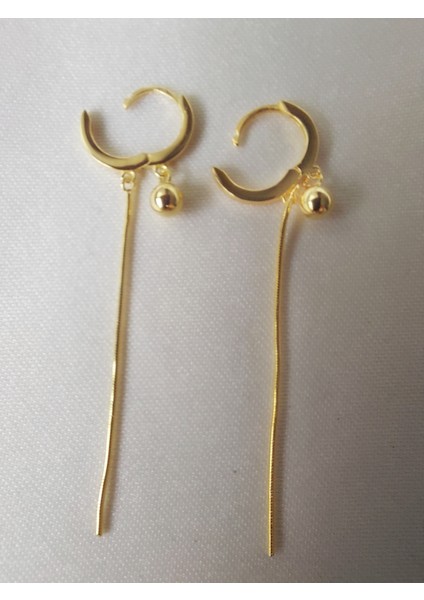 Sallantılı Halkalı 925 Ayar Gümüş Küpe