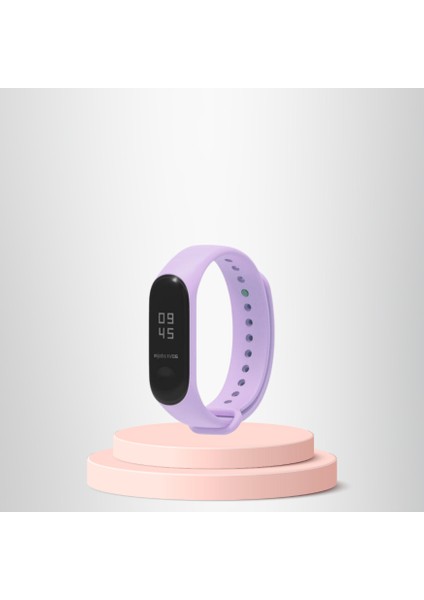 Mi Band 3-4 Uyumlu Silikon Kordon M3-M4 Uyumlu LİLA