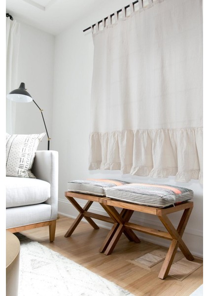 Naturel Perde Rustik Pileli Vintage 240x185 cm