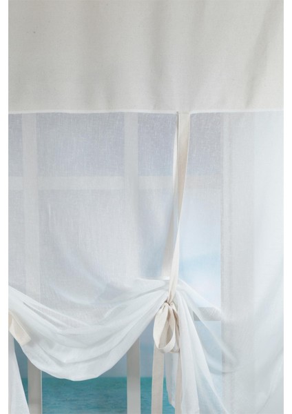 Naturel Potlu Tül Perde Retro 120X200 cm Krem fırsatları
