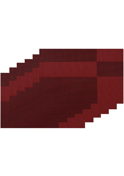 6 Adet Pvc Masaüstü Serisi Iç/dış Mekan Dokuma Yuvarlak Placemats Seti, 13.75 Inç (Yurt Dışından)