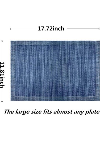 6 Adet Pvc Masaüstü Serisi Iç/dış Mekan Dokuma Yuvarlak Placemats Seti, 13.75 Inç (Yurt Dışından)