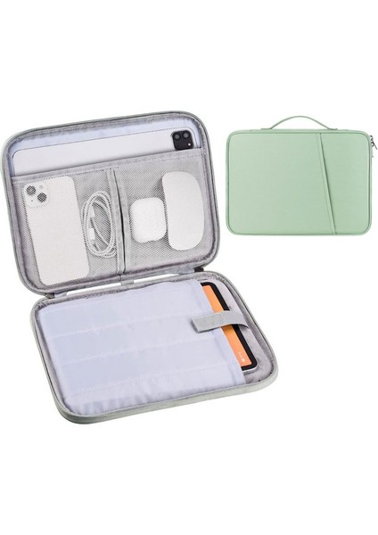 9-11 Inç Tablet Taşınabilir Çanta, Pedli Koruyucu Seyahat Çantası iPad Pro 11, iPad 10.9 (10. Nesil), iPad Air (5/4. Nesil), Galaxy Tab S9/s8 (Mint Green-11) (Yurt Dışından)