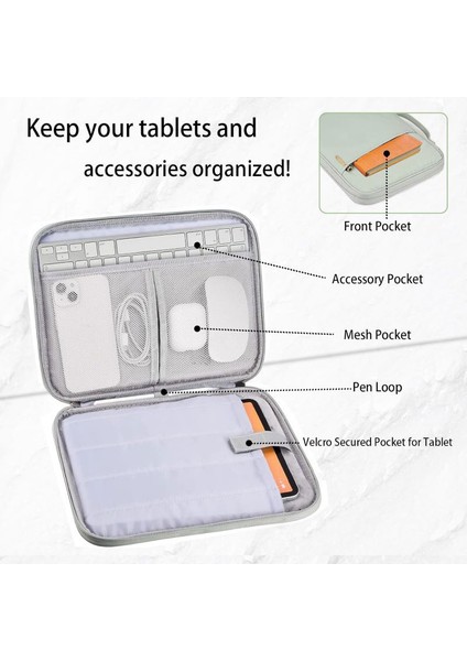 12.9 Inç Tablet Manşet, iPad Pro 12.9 Inç Pad Pro Manşet Taşıma Çantası 12.9 Inç M2/M1/2018-2020, Surface Pro 9/8/x/7/6, 12.4 Inç Galaxy Tab S8/s7+ (Yurt Dışından) fiyatları