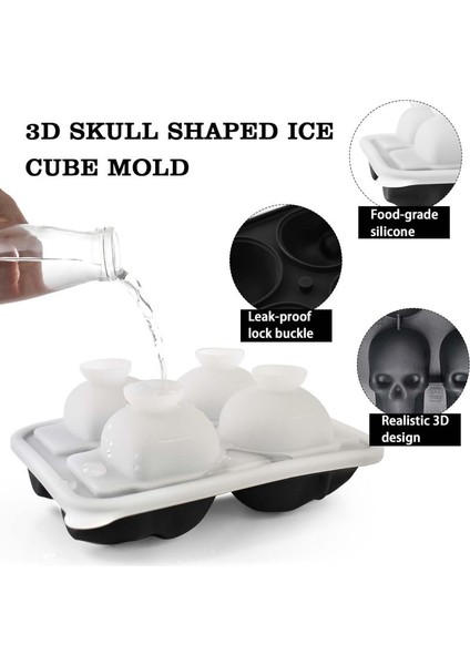 Kafatası Buz Kalıbı, 3D Büyük Kafatası Buz Tepsisi, Dondurucu Silikon Buz Tepsisi (Yurt Dışından) modelleri