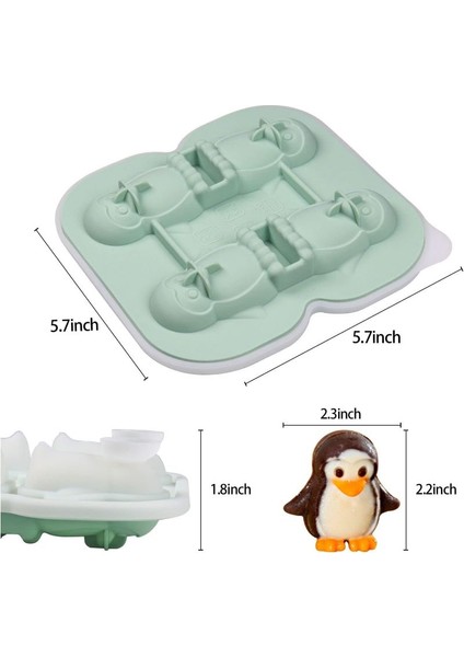 Penguen Buz Küpleri, Ilginç Şekilli Buz Küpleri Tepsileri, 4 Sevimli Penguen Içecek Buz Hokeyi Yapın (Yurt Dışından)