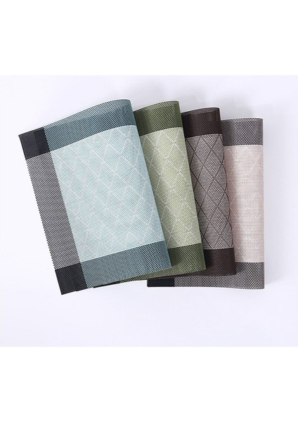 Vinil Plastik Placemats 6'lı Set Yıkanabilir Isıya Dayanıklı Kaymaz Zarif Dayanıklı Mutfak Yemek Pvc Dokuma Masa Placemats (Yurt Dışından) fırsatları