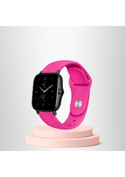 Apple Watch  Ultra Silikon Kordon 42-44-45-49 Mm/l Uyumlu Pembe