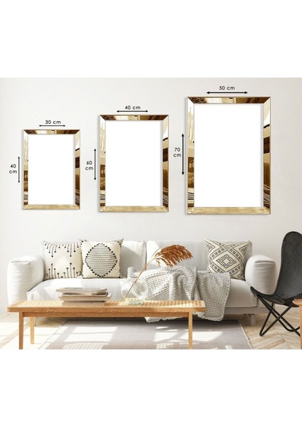 Kolaj Çizim Gold Pleksili Mdf Tablo