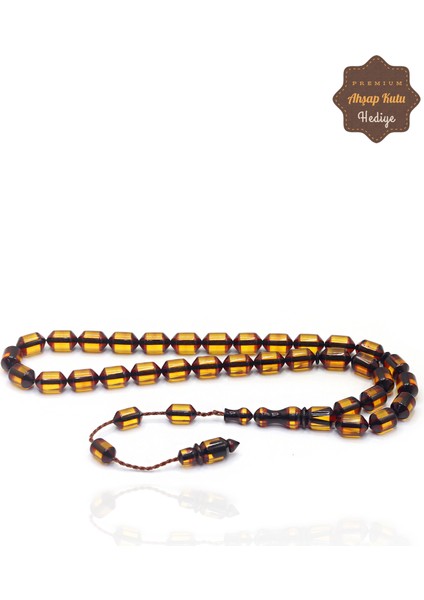 Turuncu Sürmeli Kapsül Kesim Özel Sistem Ateş Kehribar Tesbih 201023510