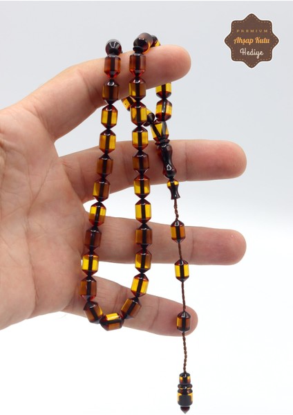 Turuncu Sürmeli Kapsül Kesim Özel Sistem Ateş Kehribar Tesbih 201023510 fırsatları