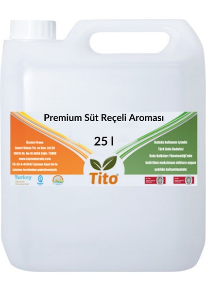 Premium Süt Reçeli Aroması 25 Litre