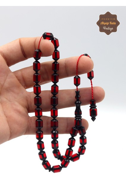 Kırmızı Sürmeli Kapsül Kesim Özel Sistem Ateş Kehribar Tesbih 201023509 indirimleri