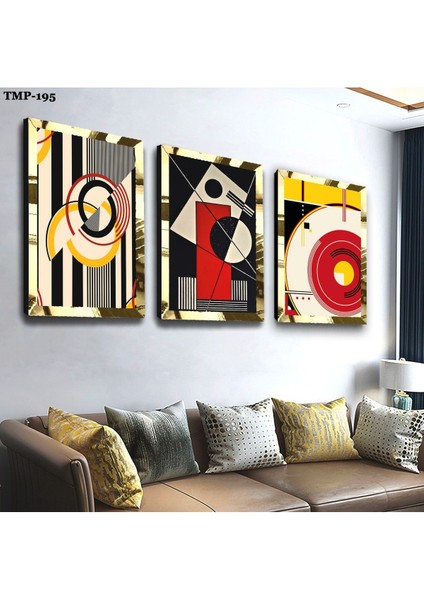 Renkli Gold Pleksili Mdf Tablo