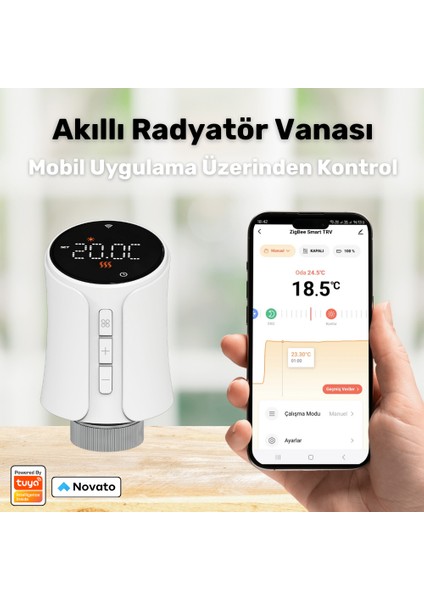 Zigbee Akıllı Termostatik Vana ( Tuya Smart Life Uyumlu )