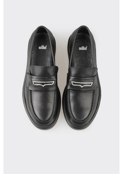 Siyah Deri Kadın Günlük Ayakkabı fırsatları