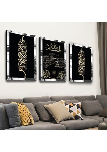 Arapça Dua Dini Gold Pleksi Kenar Mdf Tablo