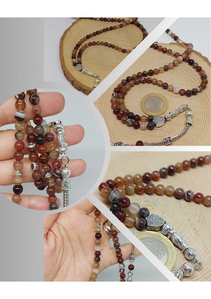 Akik Taşı 99LUK Tesbih 6mm (17306)