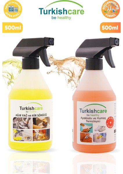 Ayakkabı Kumaş 500 ml ve Ağır Yağ Kir 500 ml Temizleme Spreyleri