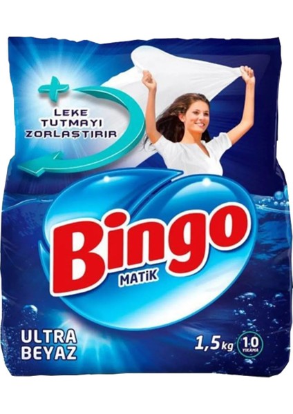 Ultra Beyaz Toz Çamaşır Deterjanı 1,5 kg x 3 Adet