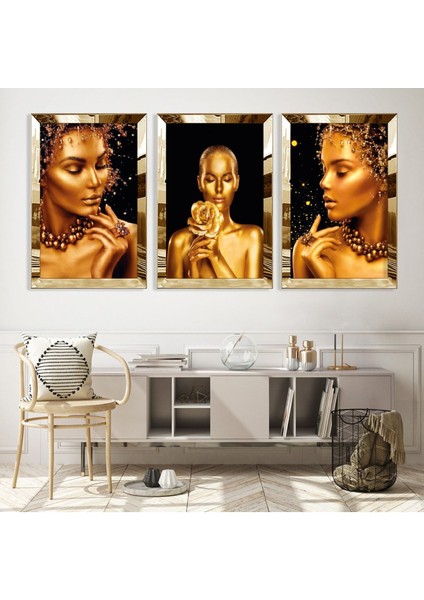 Altın Kız Gümüş Pleksili Mdf Saat ve Tablo fiyatları