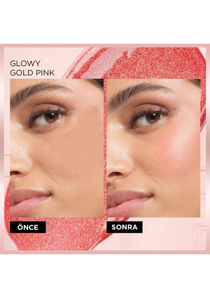 L'Oréal Paris Lumi Blush Likit Allık - Glowy Gold Pink