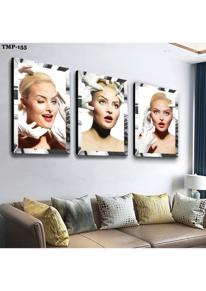 Kadın Kuaför Gold Pleksili Mdf Tablo fiyatları