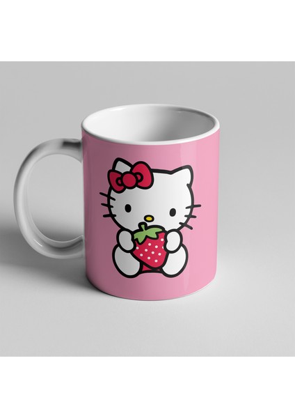 Hello Kitty Çilekli Kupa Seramik Kahve Mug fiyatları
