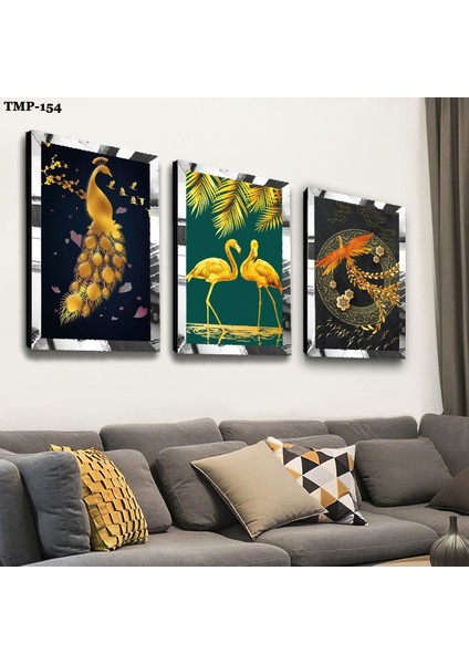 Aşk Kuğuları Gümüş Pleksili Mdf Tablo fiyatları