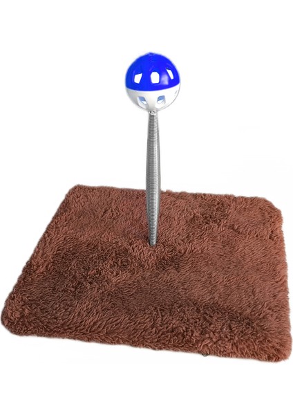 Yaylı Toplu Hacıyatmaz Kedi Aktivite Oyuncağı 16-20 cm Kahverengi