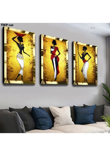 Mısır Medeniyeti Gold Pleksili Mdf Tablo