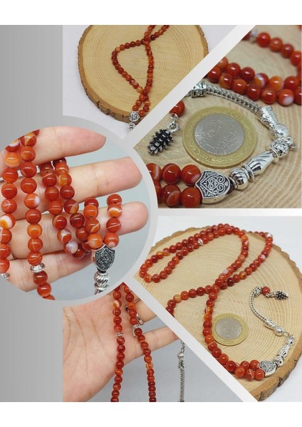 Akik Taşı 99LUK Tesbih 6mm (7666)