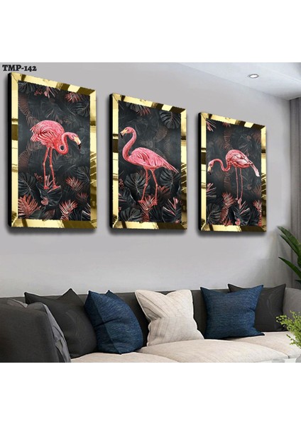 Flamingo Gold Pleksili Mdf Tablo