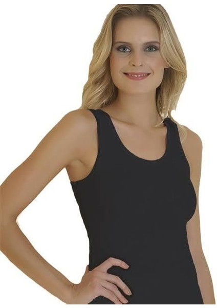 Yıldız 2320 Kadın Askılı Sıcak Tutan Termal Atlet Siyah (Yün Değildir)