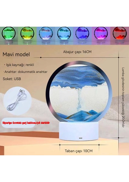 3D Mobil Kum Boyama LED Gece Lambası (Yurt Dışından)