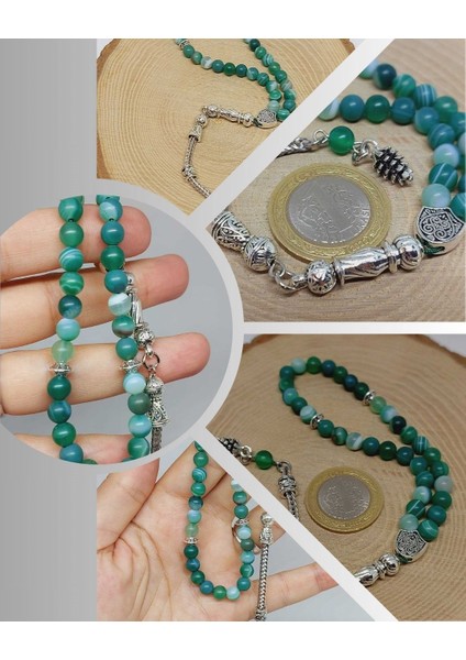 Akik Taşı Mat 33LÜK Tesbih 6mm (11164)