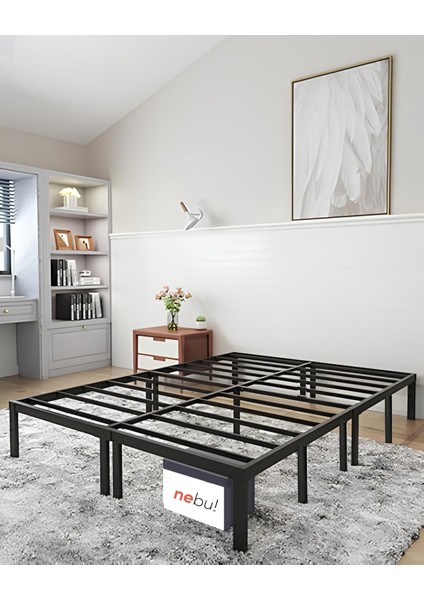 Nebu Japon Karyolası-Paslanmaz Kompakt Yatak Somyası Kolay Kurulum Çift KIŞILIK-150X200 cm