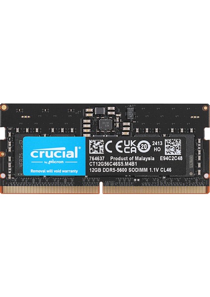 Ntb 12GB 5600MHZ Ddr5 CT12G56C46S5 So-Dimm Ram