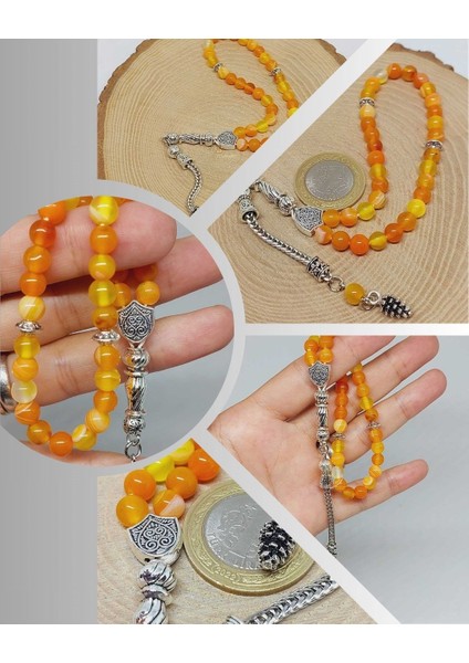 Akik Taşı 33LÜK Tesbih 6mm (27885)