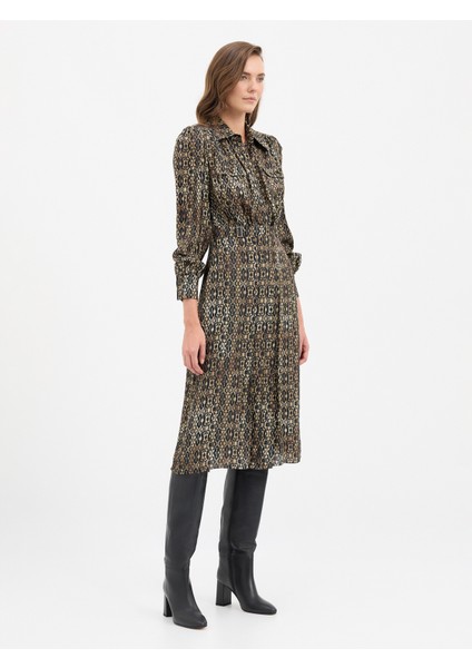 Kadın Elbise-Siyah/kahve