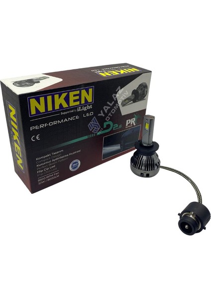 Nıken 12-24V D2S Csp LED Xenon Far Ampul 6500K 8000 Lümen (1 Ad)