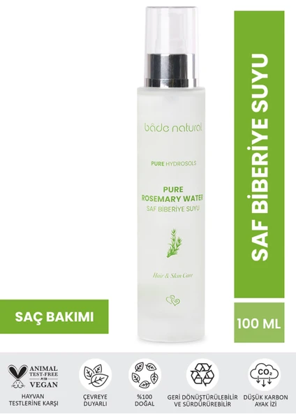 Bade Natural Biberiye Suyu Dökülme Karşıtı ve Saç Uzamasını Destekleyici Saç Toniği %100 Doğal ve Saf 100 ml