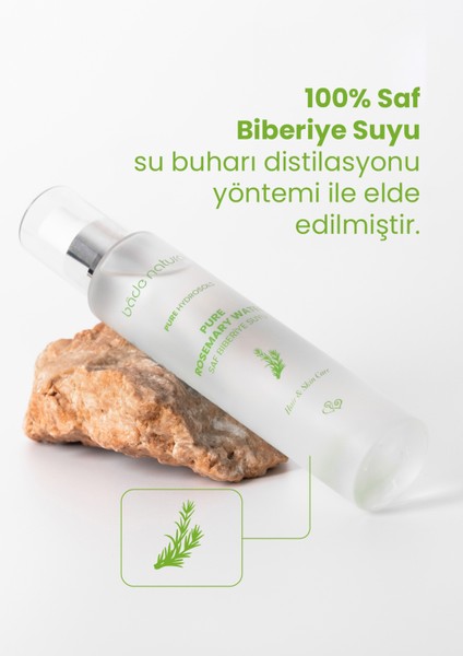 Bade Natural Biberiye Suyu Dökülme Karşıtı ve Saç Uzamasını Destekleyici Saç Toniği %100 Doğal ve Saf 100 ml