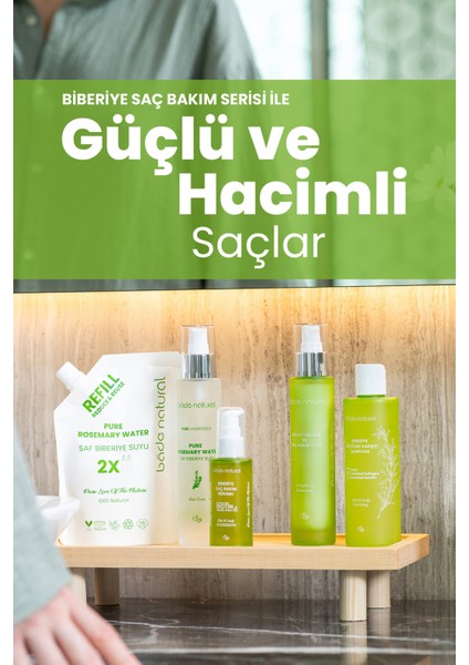 Bade Natural Biberiye Suyu Dökülme Karşıtı ve Saç Uzamasını Destekleyici Saç Toniği %100 Doğal ve Saf 100 ml