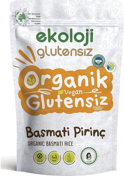 Organik Glutensiz Basmati Pirinç 500 gr Organic Gluten Free Basmati Rice 500 gr