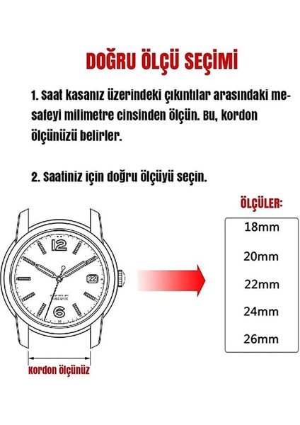 Fado&her Saate Uyumlu Hakiki Siyah Düz Deri Saat Kordonu 22 mm (58 )